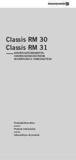 Preview for 1 page of Beyerdynamic CLASSIS RM 30 Product Information