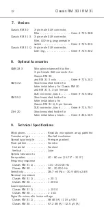 Preview for 5 page of Beyerdynamic CLASSIS RM 30 Product Information