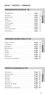 Preview for 3 page of Beyerdynamic DT 150 Operating Instructions Manual