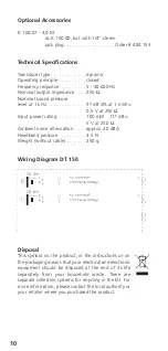 Preview for 10 page of Beyerdynamic DT 150 Operating Instructions Manual