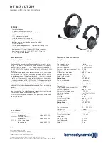 Beyerdynamic DT 287 Specifications preview