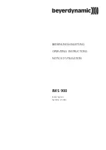 Preview for 1 page of Beyerdynamic IMS 900 Operating Instructions Manual