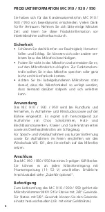 Preview for 4 page of Beyerdynamic MC 910 Product Information