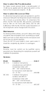 Preview for 11 page of Beyerdynamic MC 910 Product Information