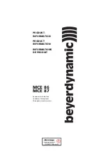 Beyerdynamic MCE 86 Product Information preview