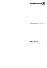 Preview for 1 page of Beyerdynamic MCS-D 200 Operating Instructions Manual