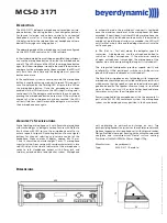 Предварительный просмотр 2 страницы Beyerdynamic MCS-D 3171 Specification Sheet