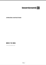 Preview for 3 page of Beyerdynamic MIX 10 NG Operating Instructions Manual