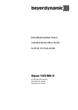 Preview for 1 page of Beyerdynamic Opus 100 Mk II Operating Instructions Manual