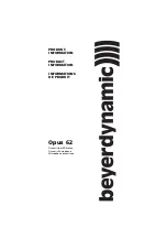 Preview for 1 page of Beyerdynamic Opus 62 Product Information