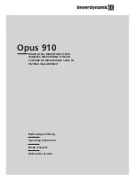 Предварительный просмотр 1 страницы Beyerdynamic Opus 910 Operating Instructions Manual