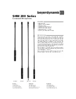 Beyerdynamic SHM 200 Series Specification Sheet preview