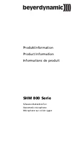 Preview for 1 page of Beyerdynamic SHM 800 Series Product Information