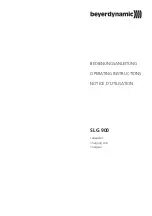 Preview for 1 page of Beyerdynamic SLG 900 Operating Instructions Manual