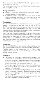 Preview for 2 page of Beyerdynamic TG V70 User Manual