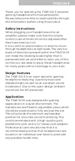 Preview for 4 page of Beyerdynamic TYGR 300 R Product Information