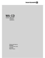 Preview for 1 page of Beyerdynamic WA-CDb Operating Instructions Manual