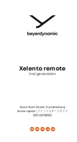 Preview for 1 page of Beyerdynamic Xelento remote 728560 Quick Start Manual