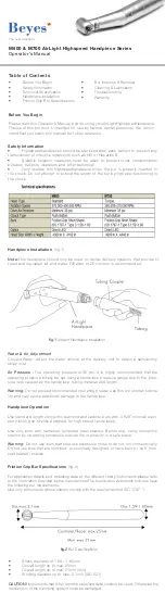 Preview for 1 page of BEYES AirLight Highspeed Handpiece Series Operator'S Manual