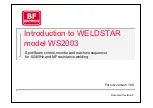 Предварительный просмотр 1 страницы BF Entron WELDSTAR WS2003 Manual