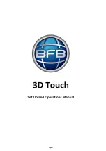 Bfb 3D Touch Set Up And Operation Manual предпросмотр