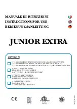 BFC srl JUNIOR EXTRA Instructions For Use Manual preview