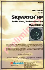 Предварительный просмотр 3 страницы BFGoodrich SKYWATCH HP SKY899 Pilot'S Manual