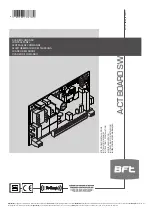 Предварительный просмотр 1 страницы BFT A-CT BOARD SW Installation Manual