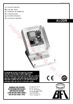 BFT ALCOR Installation And User Manual предпросмотр