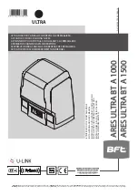 Предварительный просмотр 1 страницы BFT ARES ULTRA BT A 1000 Installation And User Manual