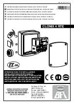 Preview for 1 page of BFT CLONIX 4 RTE Installation And User Manual