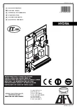 Предварительный просмотр 1 страницы BFT HYDRA Installation And User Manual