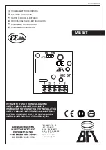 Preview for 1 page of BFT ME BT Installation And User Manual