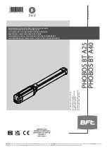 BFT PHOBOS BT A25 Installation Manual preview