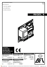 BFT Rigel 4 Instructions Manual предпросмотр