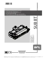 BFT SUB BT Installation Manual preview