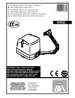 Preview for 1 page of BFT VIRGO Installation And User Manual