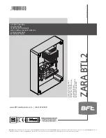 Предварительный просмотр 1 страницы BFT ZARA BTL2 Installation Manual