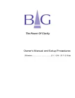 Bg Z-1 Owner'S Manual  And Setup Procedures preview