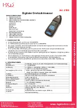 BGS technic 2188 Quick Start Manual предпросмотр