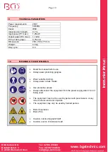 Preview for 24 page of BGS technic 3390 Instructions For Use And Maintenance Manual