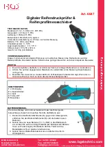 Preview for 1 page of BGS technic 6647 Quick Start Manual