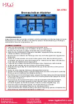 Preview for 1 page of BGS technic 6743 Instruction Manual