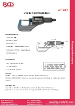 BGS technic 8427 Instruction Manual preview