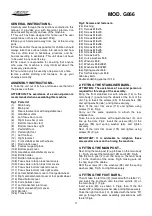 Preview for 11 page of BH FITNESS G866 Instructions For Assembly And Use