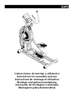 BH FITNESS G875 Instructions For Assembly And Use preview