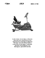 BH FITNESS H-750 Instructions For Assembly And Use preview