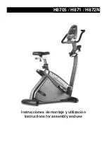 BH FITNESS H8705 Instructions For Assembly And Use preview