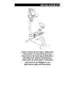 Preview for 1 page of BH FITNESS H8705L Instructions For Assembly And Use