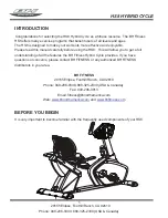 Preview for 2 page of BH FITNESS HS8 - Owner'S Manual